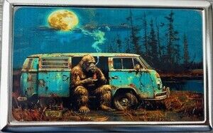 Cool Sasquatch Love Bus Cigarette ID Cash CC Storage Case